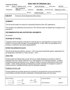 Enterprise Zones/Applications/Boundaries