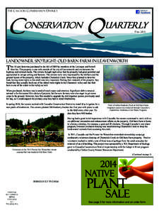 THE CASCADIA CONSERVATION DISTRICT  C onservation