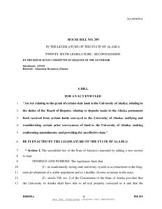 26-GH2829\A  HOUSE BILL NO. 295 IN THE LEGISLATURE OF THE STATE OF ALASKA TWENTY-SIXTH LEGISLATURE - SECOND SESSION BY THE HOUSE RULES COMMITTEE BY REQUEST OF THE GOVERNOR