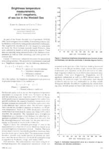 Brightness temperature measurements, at 611 megahertz, of sea ice in the Weddell Sea  2