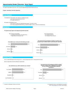 Apprenticeship Student Outcomes - Quick Report British Columbia Institute of Technology This report shows data from the 2011, 2012, and 2013 Apprenticeship Student Outcomes Survey. Program: Automotive Technician Apprenti