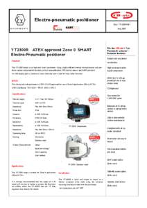 Atex / Pneumatics / Stainless steel / Pneumatic actuator / YT / Matter / Chemistry / Technology / Actuators / ATEX directive / Standards