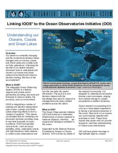 Linking IOOS® to the Ocean Observatories Initiative (OOI) Understanding our Oceans, Coasts and Great Lakes Overview: Our planet is constantly changing