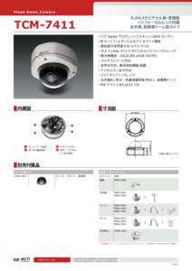 Fi xe d D o m e C am e ra  H.264メガピクセル昼・夜機能 バリフォーカルレンズ内蔵 全天候、耐衝撃ドーム型カメラ