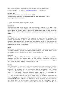 SOIL ALKALINITY (Alkaline-sodic soils)