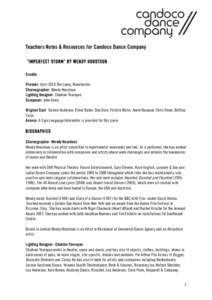 Lead and follow / Entertainment / Theatre / Europe / Artsadmin / The Tempest / Caller