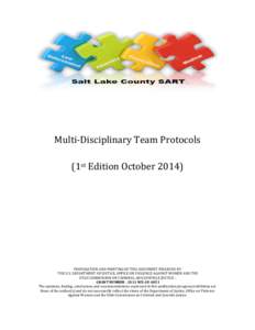    	
   Multi-­‐Disciplinary	
  Team	
  Protocols	
   (1st	
  Edition	
  October	
  2014)	
  