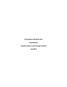 Pennsylvania Olmstead Plan Submitted by Crawford, Mercer and Venango Counties July 2012  I.