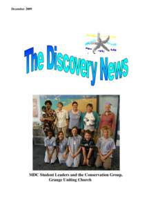 December[removed]MDC Student Leaders and the Conservation Group, Grange Uniting Church  Newsletter No. 4, 2009