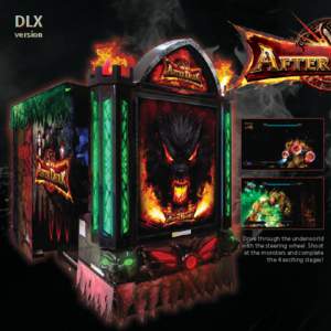 DLX version Drive through the underworld with the steering wheel. Shoot at the monsters and complete