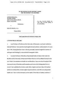 Case 1:05-cv[removed]UNA Document[removed]Filed[removed]Page 1 of 4  IN	THE	UNITED	STATES	DISTRICT	COURT FOR	THE	DISTRICT	OF	COLUMBIA	 ___________________________________________________________	 	 	 )