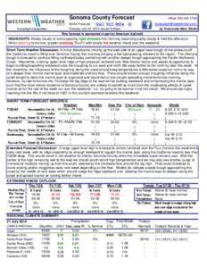 Sonoma County Forecast NOAA Forecast Forecasting & Instrumentation MaxT MinT MinTw