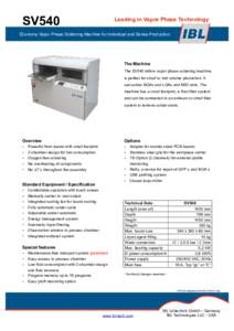 SV540  Leading in Vapor Phase Technology Economy Vapor Phase Soldering Machine for Individual and Series Production