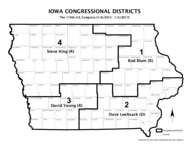 IOWA CONGRESSIONAL DISTRICTS The 114th U.S. Congress[removed]2017) LYON  SIOUX