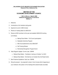 EDC – Sept 9, 2008 Meeting