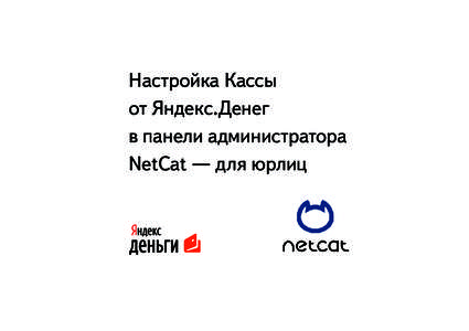 Настройка Кассы от Яндекс.Денег в панели администратора NetCat — для юрлиц  1.