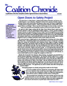 Fall[removed]Open Doors to Safety Project Coalition Chronicle Editor: Maureen McDonald Published by the