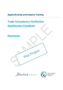 Apprenticeship and Industry Training  Trade Competency Verification Qualification Candidate  Electrician