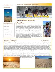 1 March 2014 XXXVII  News from the Republic of Molossia Volume 2, Issue 3