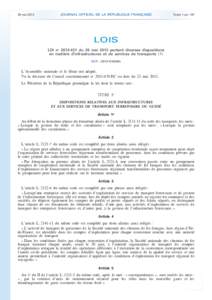 Journal officiel de la République française - N° 122 du 29 mai 2013