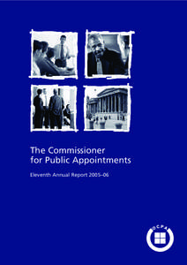 The Commissioner for Public Appointments Eleventh Annual Report 2005–06 1