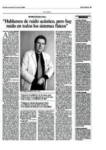 SOCIEDAD[removed]EL PAÍS, miércoles 12 de abril de 2006 FUTURO PETER HÄNGGI / Físico