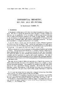 Actes, Congrès intern, math., 1970. Tome 1, p. 41 à 53.  DIFFERENTIAL GEOMETRY;