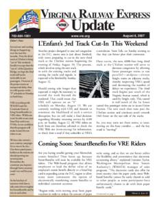 VIRGINIA RAILWAY EXPRESS  Update[removed]Editor’s Note: