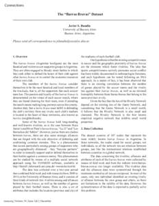 Connections The “Barras Bravas” Dataset Javier S. Bundio University of Buenos Aires Buenos Aires, Argentina Please send all correspondence to .