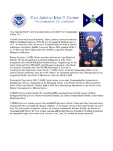 John Currier / United States Coast Guard / Military personnel / Year of birth missing / United States