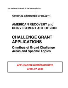 CHALLENGE GRANT APPLICATIONS