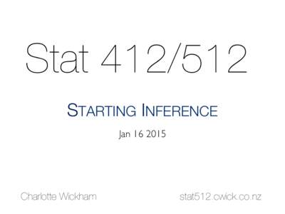 Stat
 STARTING INFERENCE
 JanCharlotte Wickham