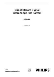 Direct Stream Digital Interchange File Format DSDIFF