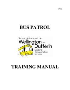 OP001  BUS PATROL TRAINING MANUAL