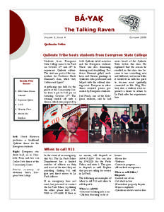 The Talking Raven VOLUME 3, ISSUE 4 OCTOBER[removed]Quileute Tribe
