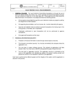 SECTION ARIZONA ACCOUNTING MANUAL PAGE  II