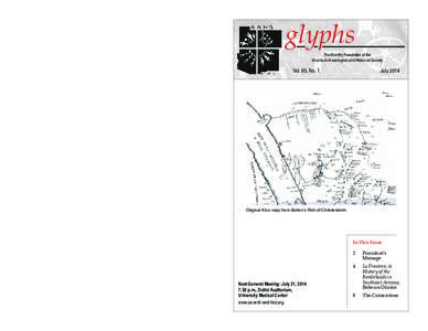 glyphs The Monthly Newsletter of the Arizona Archaeological and Historical Society Vol. 65, No. 1