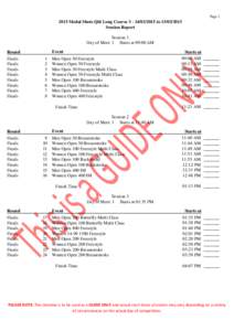 Page[removed]Medal Shots Qld Long Course[removed]to[removed]Session Report Session 1 Day of Meet: 1 Starts at 09:00 AM