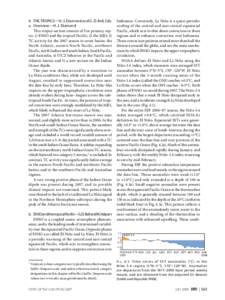 4.	 THE TROPICS—H. J. Diamond and G. D. Bell, Eds. a.	 Overview—H. J. Diamond This tropics section consists of five primary topics: 1) ENSO and the tropical Pacific; 2) the MJO; 3) TC activity for the 2007 season in 