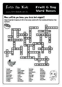 Fresh for Kids  Fruit & Veg Word Boxes  www.freshforkids.com.au