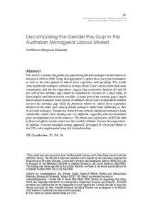 Social philosophy / Gender studies / Income distribution / Economic inequality / Labor economics / Gender pay gap / Equal pay for women / Gender inequality / Glass ceiling / Employment compensation / Economics / Sociology