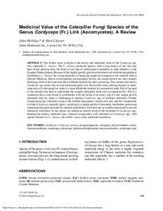 Medicinal fungi / Ophiocordycipitaceae / Cordyceps / Insects as food / Ophiocordyceps sinensis / Cordycepin / C. sinensis / Tolypocladium inflatum / Ascomycota