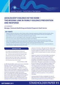 Violence / Family therapy / Gender-based violence / Behavior / Crime / Domestic violence / Adolescence / Cycle of violence / Child abuse / Violence against women / Ethics / Abuse