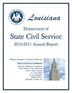 Louisiana Department of State Civil Service[removed]Annual Report