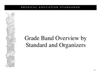 PHYSICAL EDUCATION STANDARDS  physical education  Grade Band Overview by