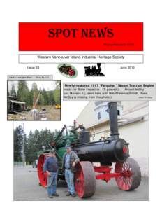 Spot news Price on Newstand $3.48 Western Vancouver Island Industrial Heritage Society Issue 53