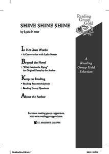 SHINE SHINE SHINE by Lydia Netzer In Her Own Words • A Conversation with Lydia Netzer