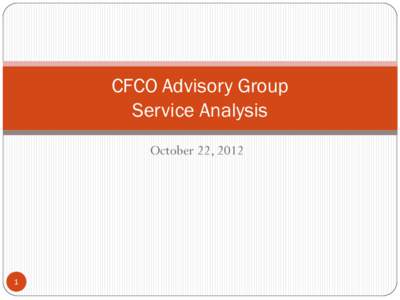 CFCO Advisory Group, Service Analysis