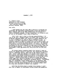 December 1, 1975  Dr. dallace P. Rowe Laboratory of Viral Diseases National Institute of Allergy and Infectious Diseases, NIH