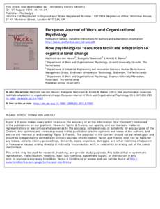 This article was downloaded by: [University Library Utrecht] On: 07 August 2014, At: 01:24 Publisher: Routledge Informa Ltd Registered in England and Wales Registered Number: Registered office: Mortimer House, 37